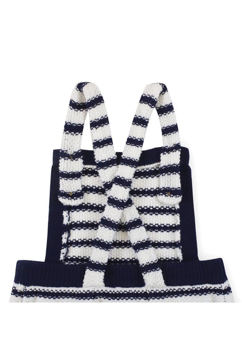 Baby Overall Sweater Romper, Infant, Alternate, color, Navy and White Stripe