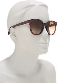 FERRAGAMO 53mm Round Acetate Sunglasses
