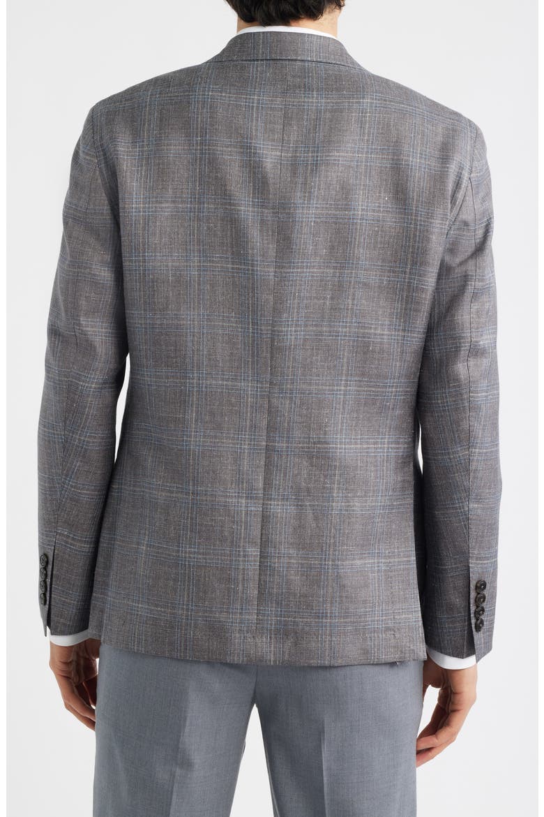 Crown Crafted Pearce Tailored Fit Plaid Soft Sport Coat, Alternate, color, ESPRESSO
