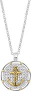 EFFY Sterling Silver & 18K Yellow Gold Anchor Pendant Necklace