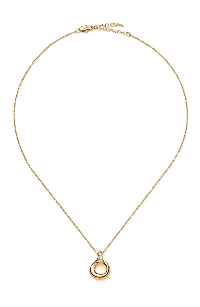 Missoma Molten Snow Twisted Pendant Necklace, Alternate, color, Gold