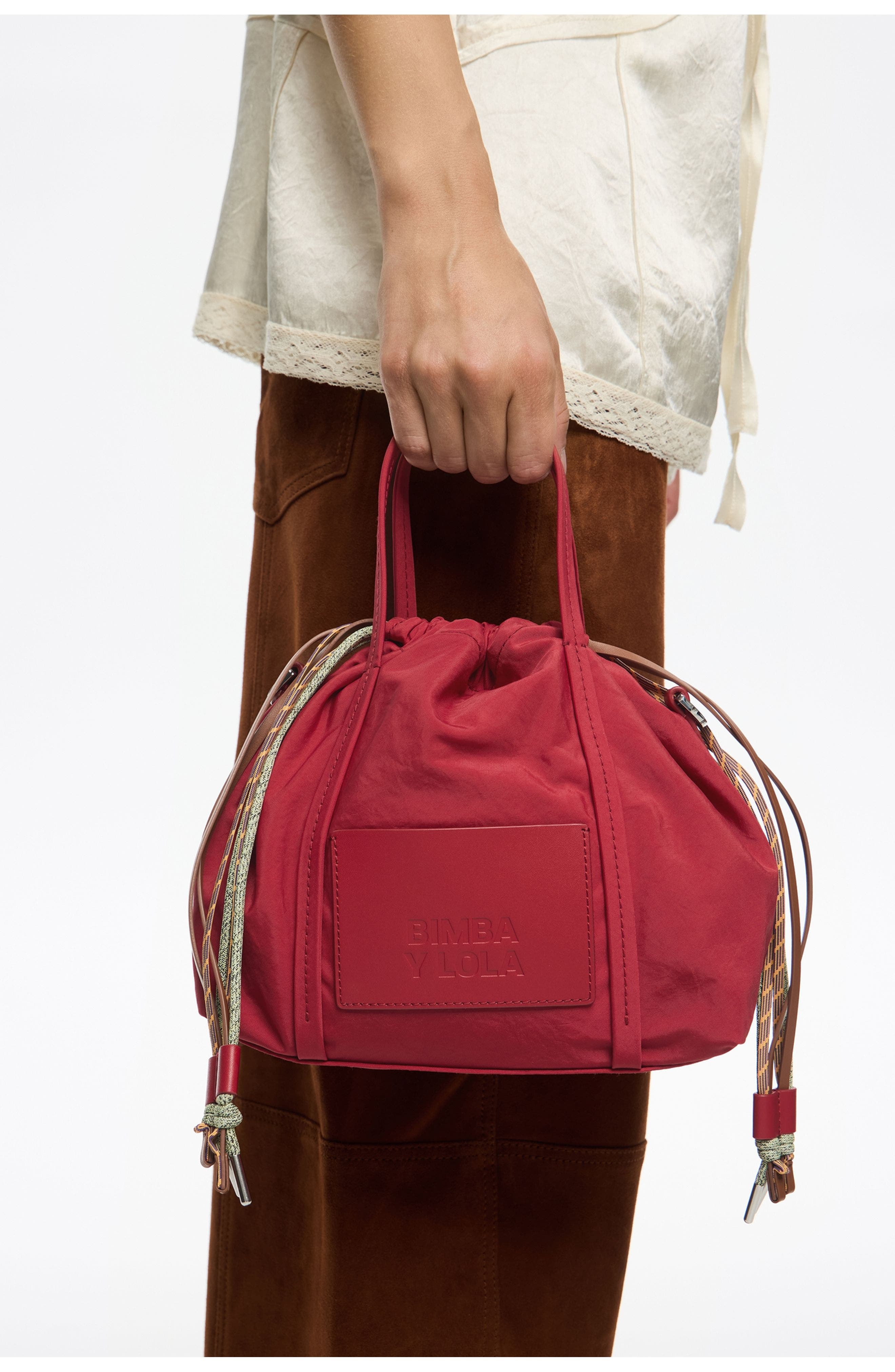 Small Nylon Crossbody Bag, Alternate, color, RED