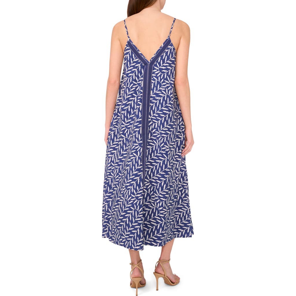 Halogenr Halogen(r) Leaf Print Contrast Detail Shift Dress