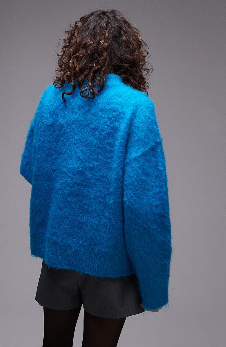 Topshop Relaxed Fit Fluffy Sweater, Alternate, color,