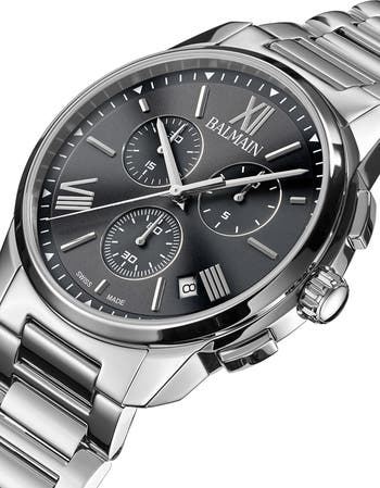 Athracite Bracelet Chronograph Watch, 42mm