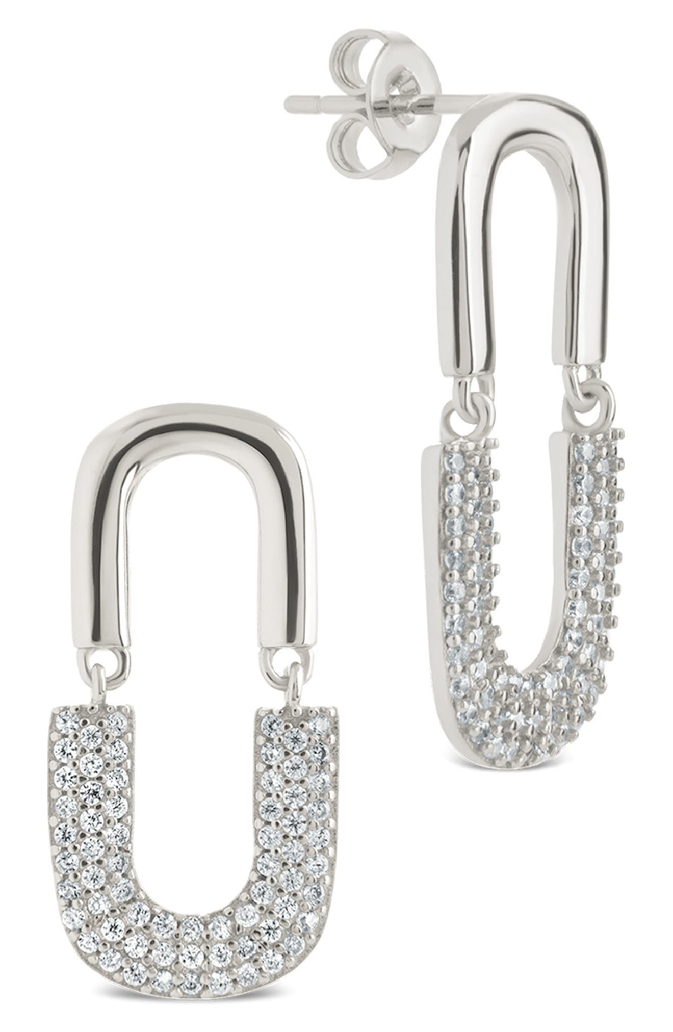 Sterling Forever Ellie Radiant Arc Drop Earrings