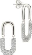 Sterling Forever Ellie Radiant Arc Drop Earrings