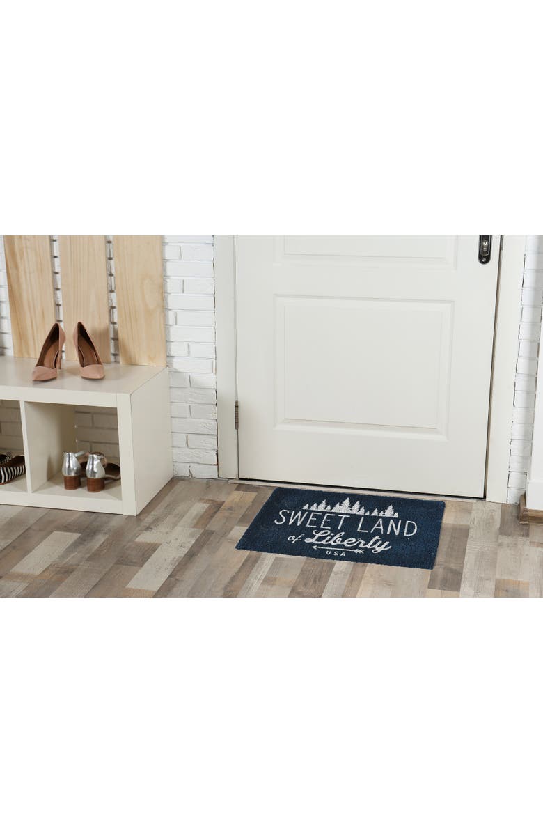 tag Sweet Land Of Liberty Patriotic Coir Door Mat 4th of July, Alternate, color, Blue