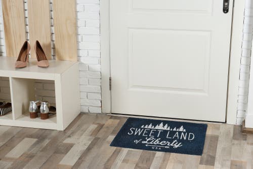 Tag Sweet Land Of Liberty Patriotic Coir Door Mat 4th Of July In Blue