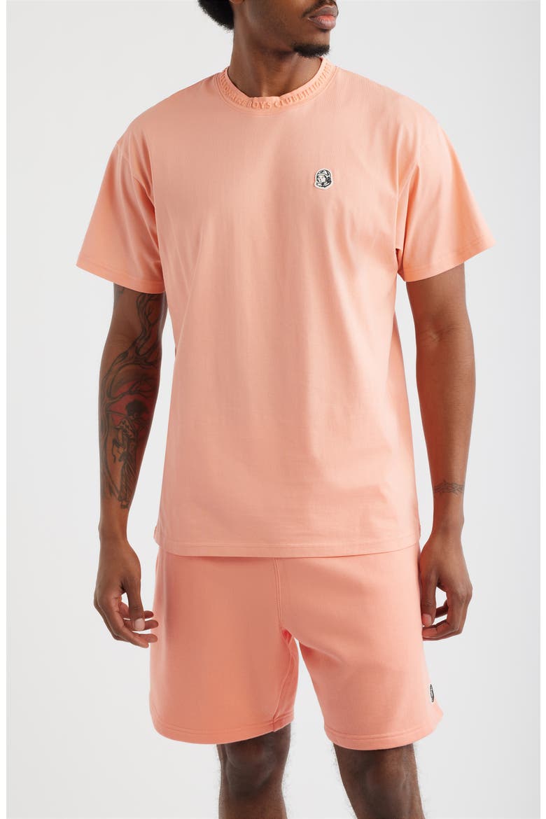 Wrapped Crewneck T-Shirt, Main, color, PEACH AMBER