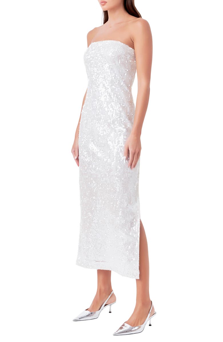 Endless Rose Sequin Strapless Maxi Dress, Alternate, color,