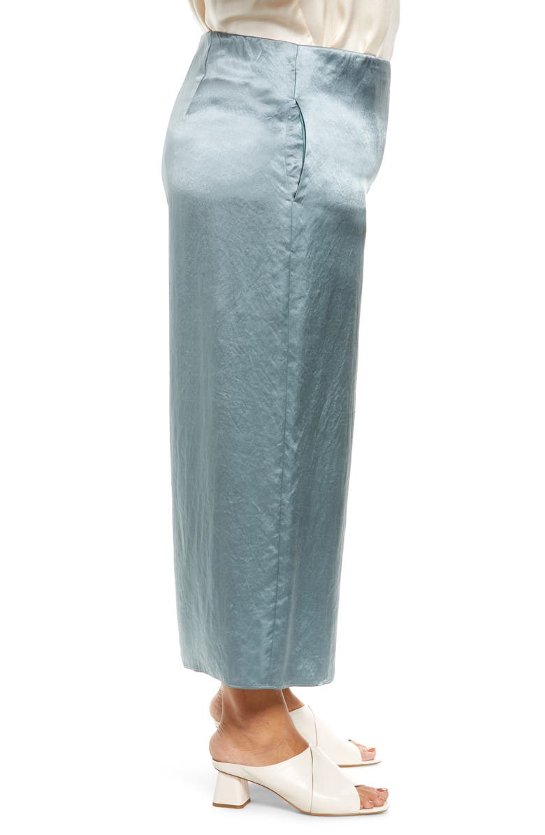 Vince Satin Wide Leg Cullottes, Alternate, color, Azure Stone