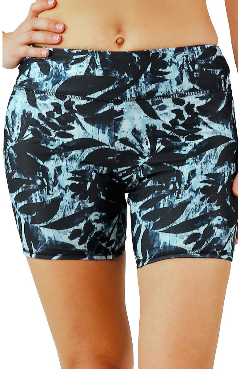 UV Skinz Reversible Active Swim Shorts, Main, color, Shadow Tropics/Black