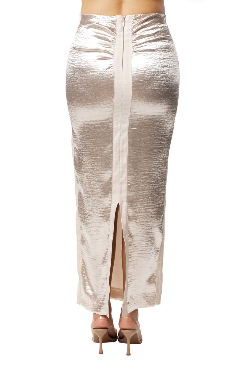 JLUXLABEL Nora Satin Maxi Skirt, Alternate, color, Ivory