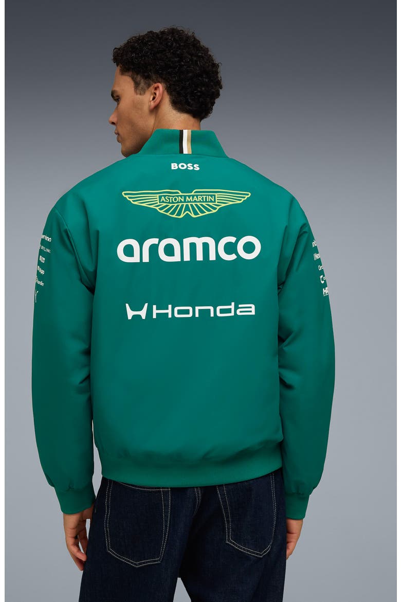 Aston Martin F1 Replica Water Repellent Jacket, Alternate, color, GREEN LUX