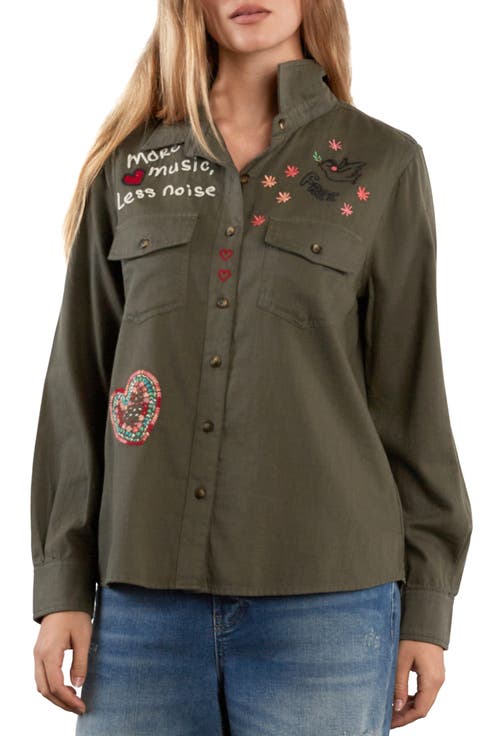 More Music Less Noise Denim Shirt