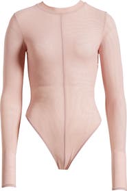 Naked Wardrobe Seamed Long Sleeve Bodysuit