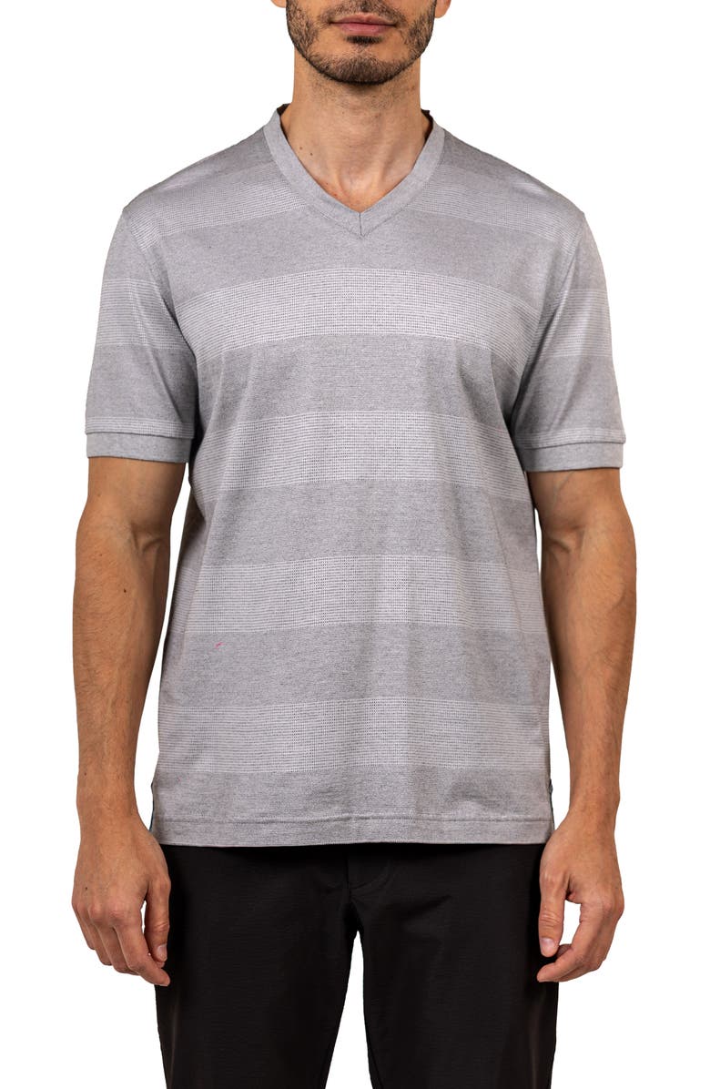 Maceoo Vivaldi Cloud V-Neck Cotton T-Shirt, Main, color, Grey