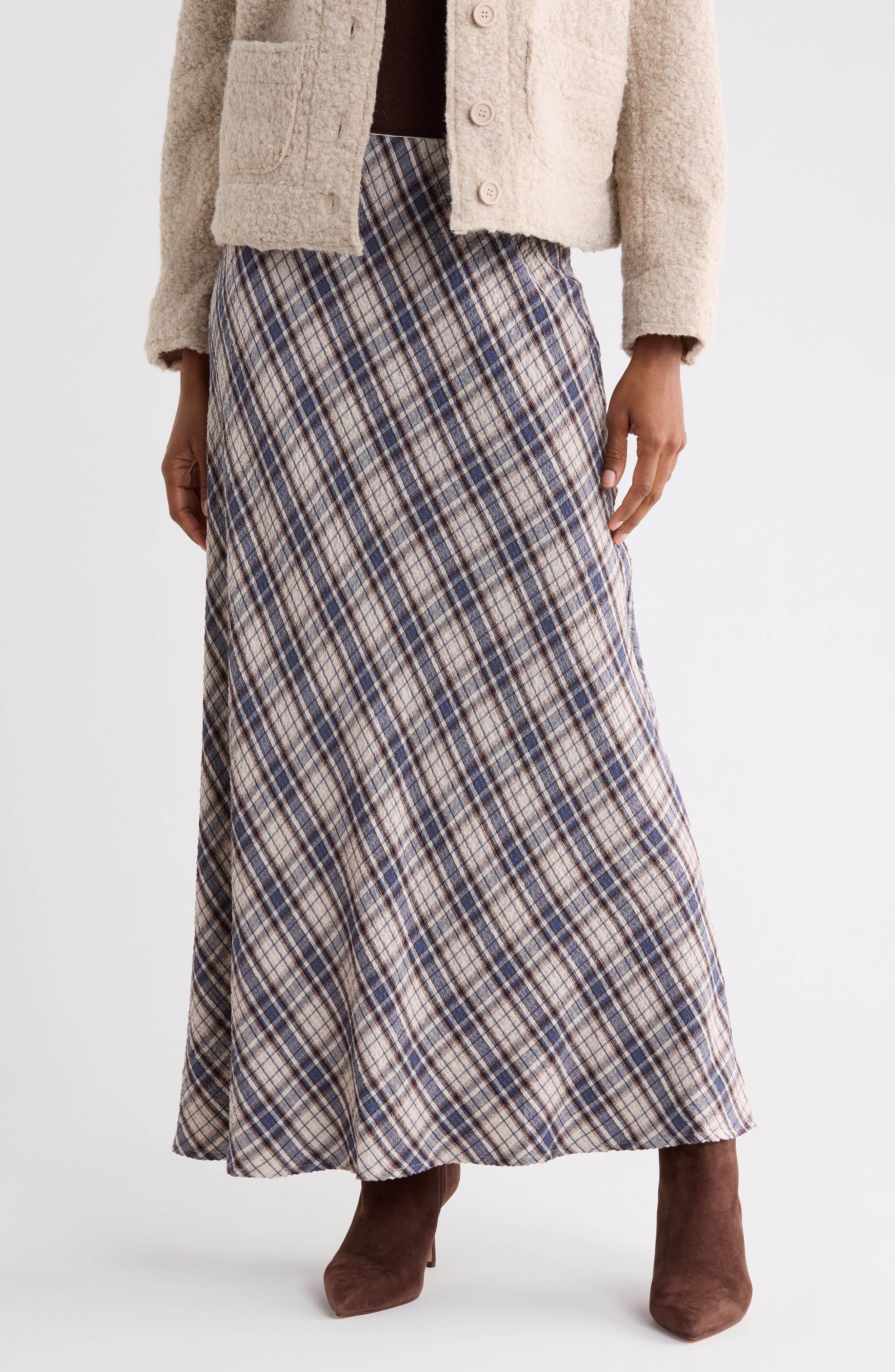 Plaid Maxi Skirt