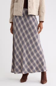 MAX STUDIO Plaid Maxi Skirt