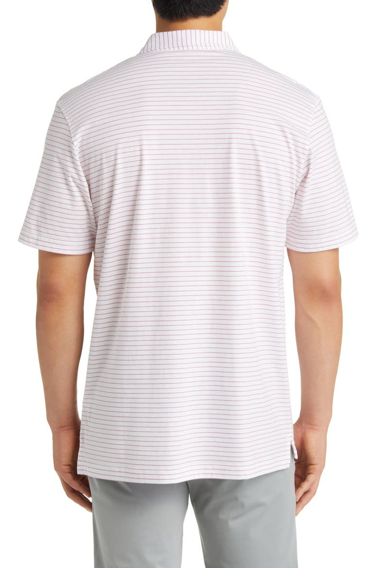 Pilot Mill Cedar Stripe Polo, Alternate, color, WHITE