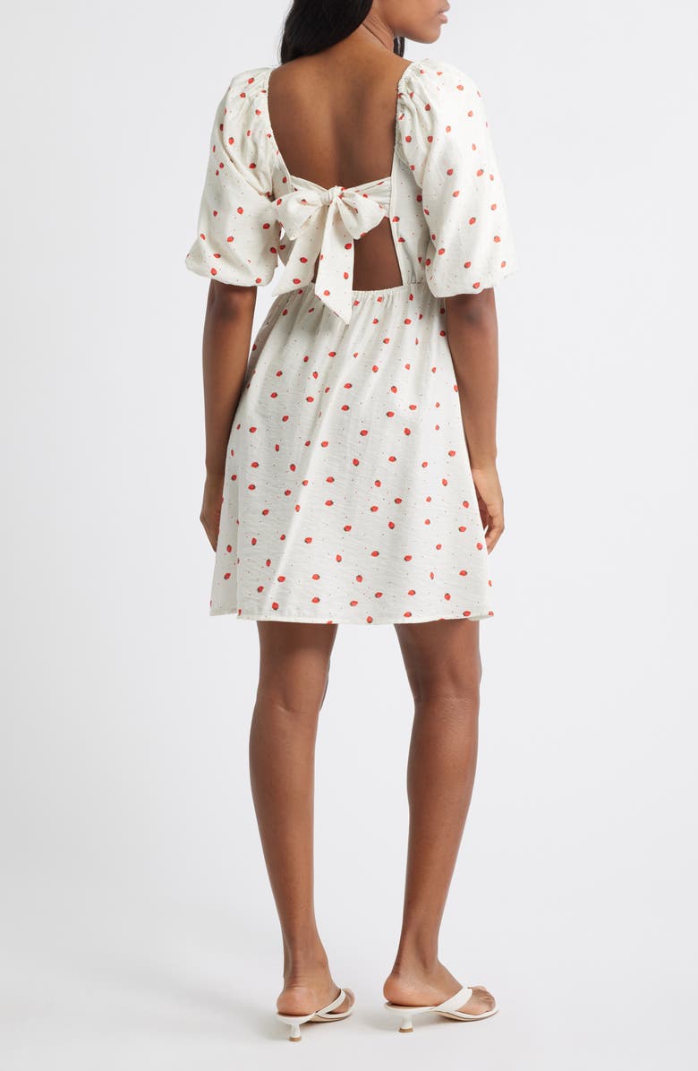 VERO MODA Tie Back Dress, Alternate, color, Snow White Detail