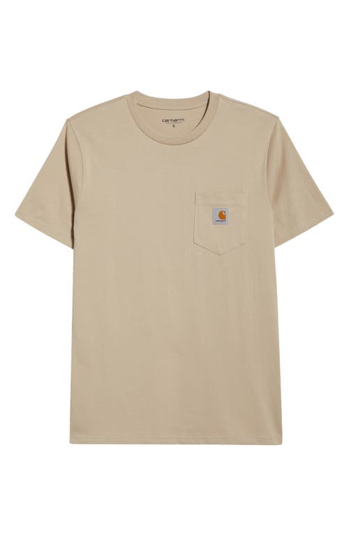 Carhartt Work In Progress Logo Pocket T-shirt In Neutral