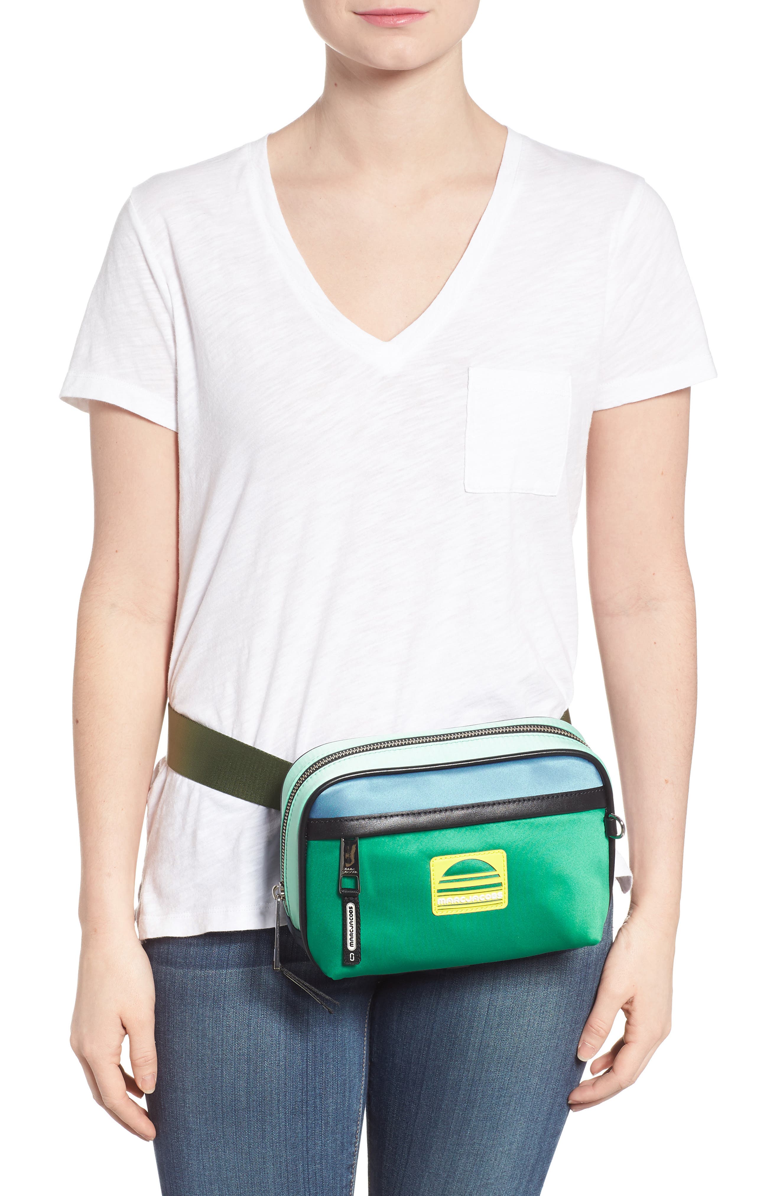 Sport Colorblock Belt Bag, Alternate, color, MINT MULTI