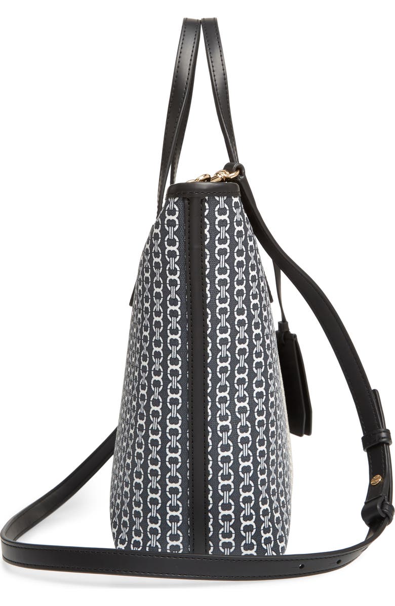 Tory Burch Small Gemini Link Coated Canvas Tote, Alternate, color,