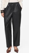 MANGO Faux Leather Drawstring Pants