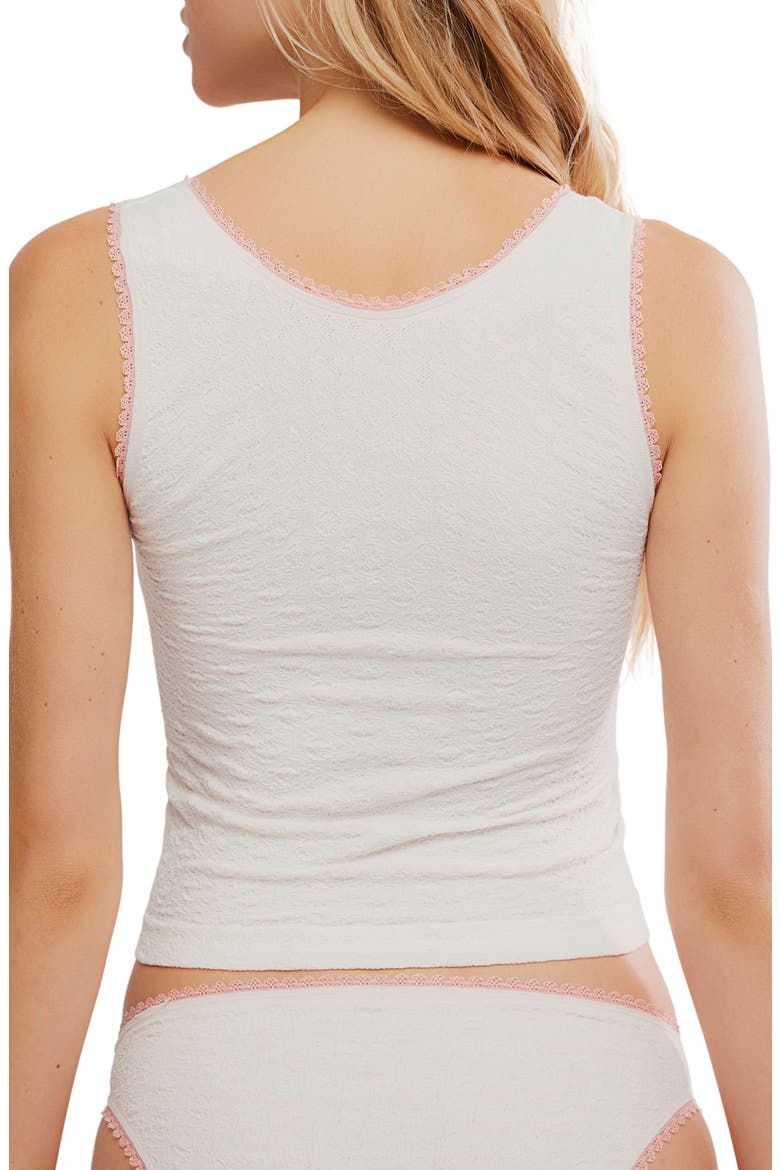 Sweet Point Jacquard Camisole, Alternate, color, WHITE ALYSSUM COMBO