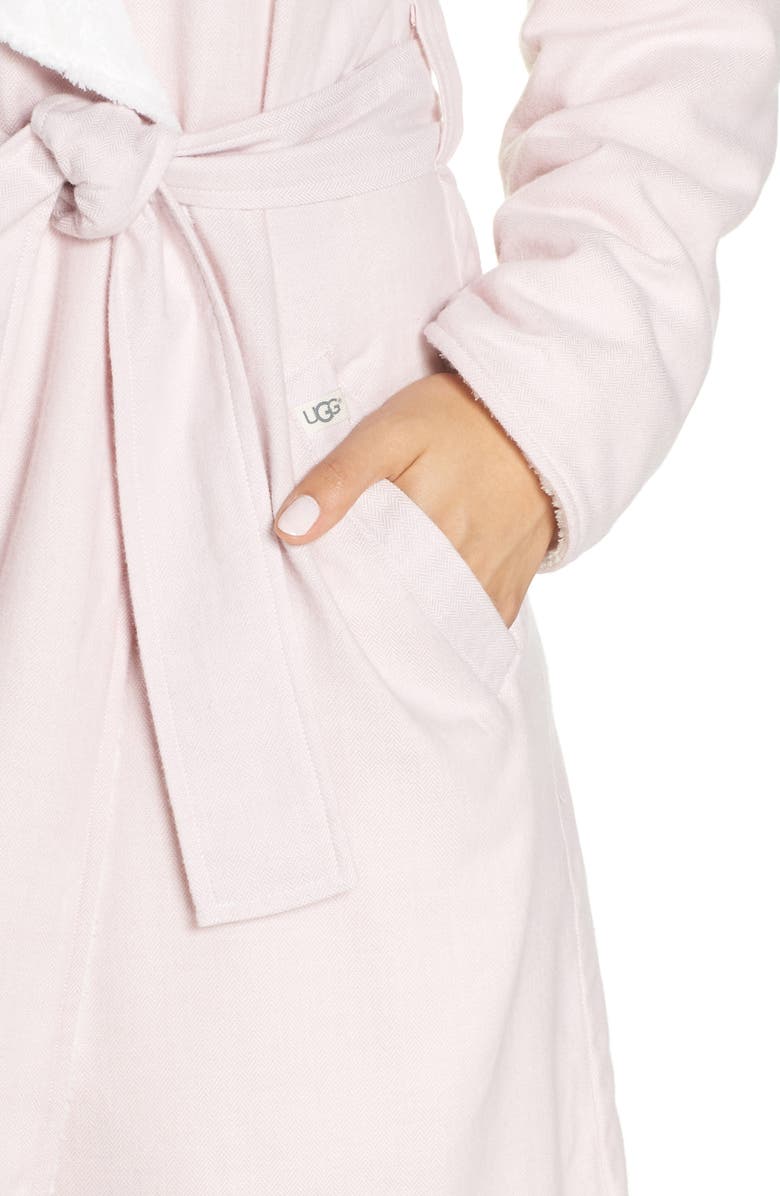 UGG<sup>®</sup> Anika Herringbone Fleece Robe, Alternate, color,