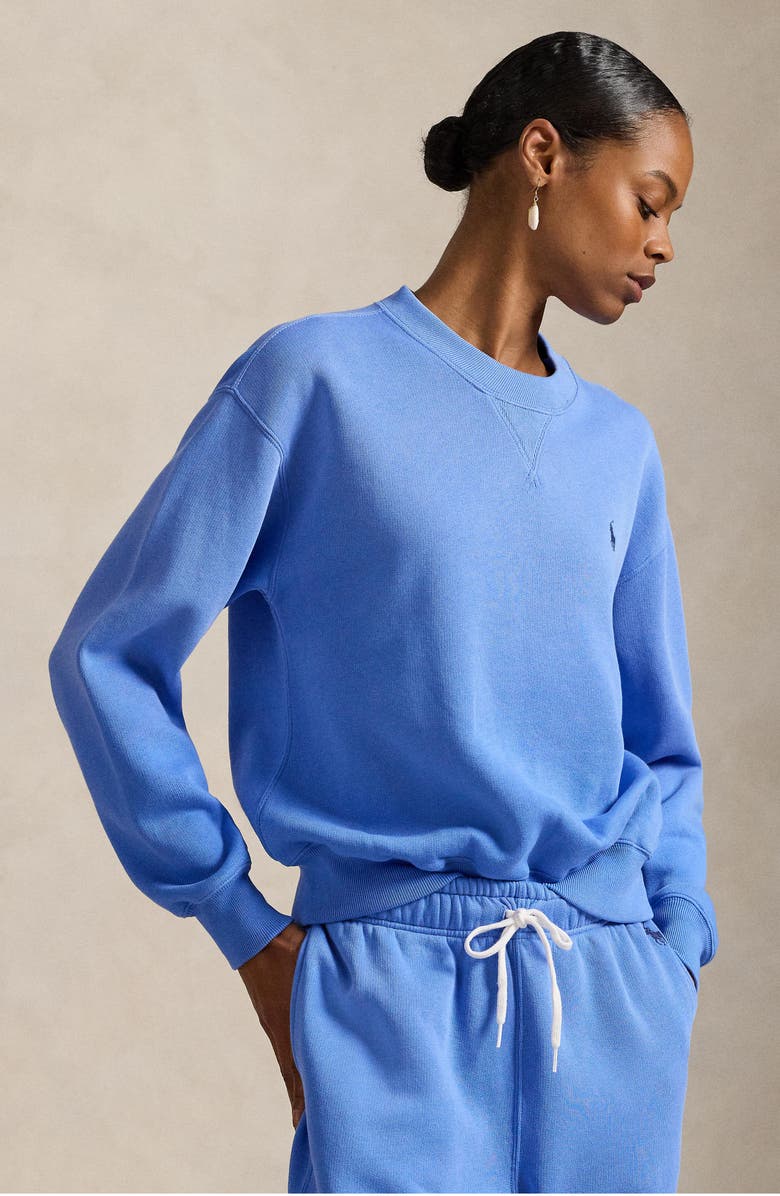 Polo Ralph Lauren Arctic Fleece Sweatshirt, Alternate, color, New Iris Blue