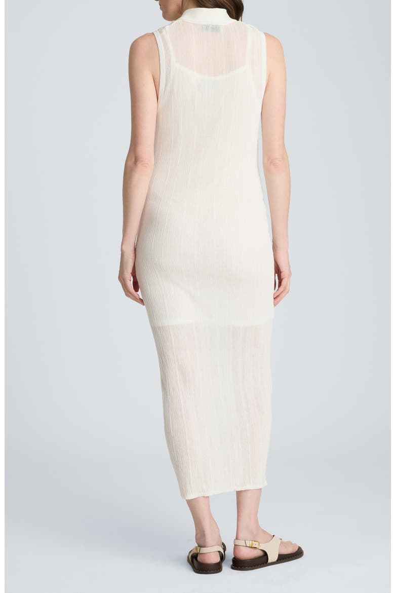 Variga Crinkle Georgette Midi Dress, Alternate, color, PURE WHITE