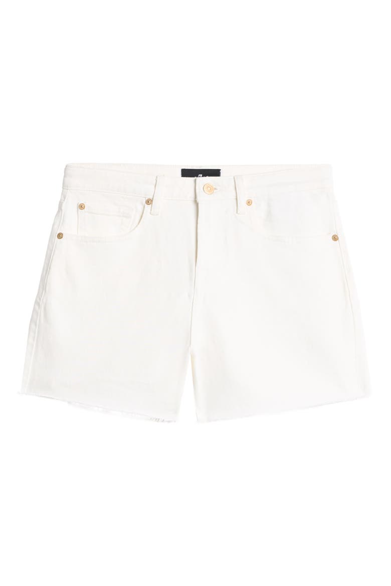 Monroe Long High Waist Denim Cutoff Shorts, Alternate, color, MILKYWAY