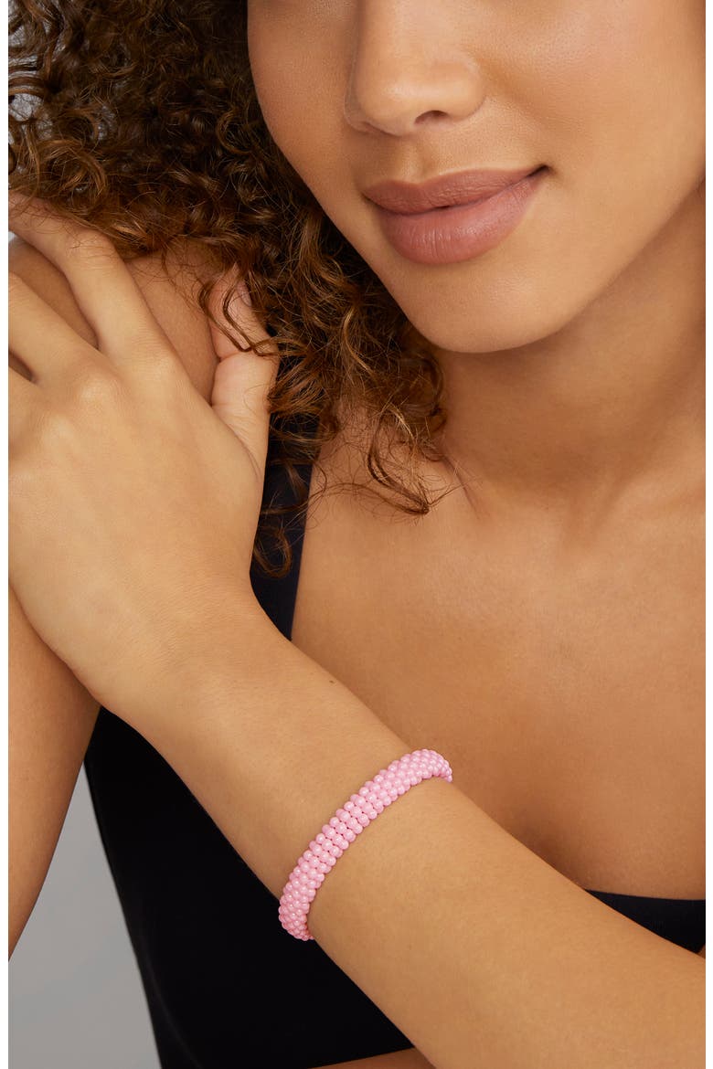 Pink Caviar Ceramic Beaded Bracelet (Nordstrom Exclusive), Alternate, color, PINK