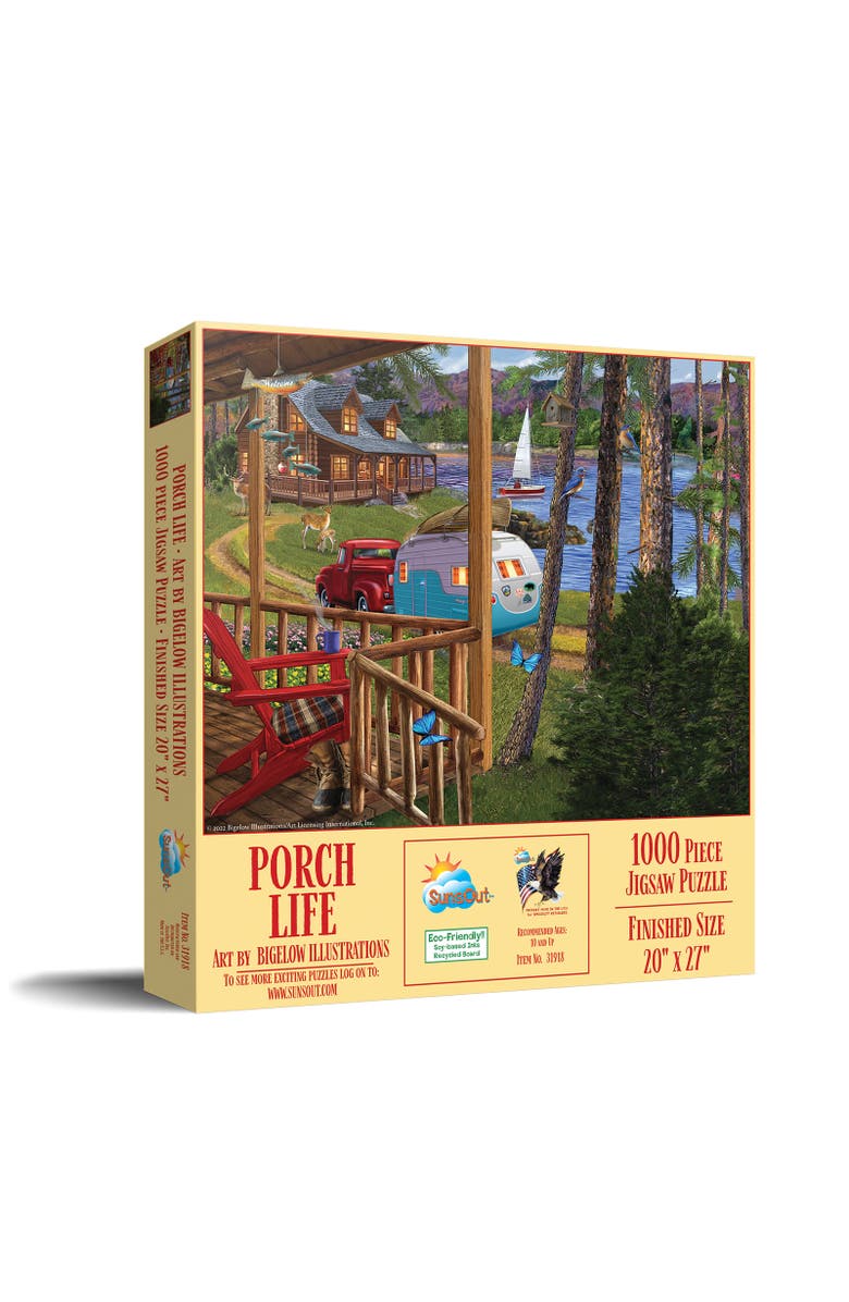 Sunsout Porch Life 1000 piece Jigsaw Puzzle for Adults, Main, color, Multicolor