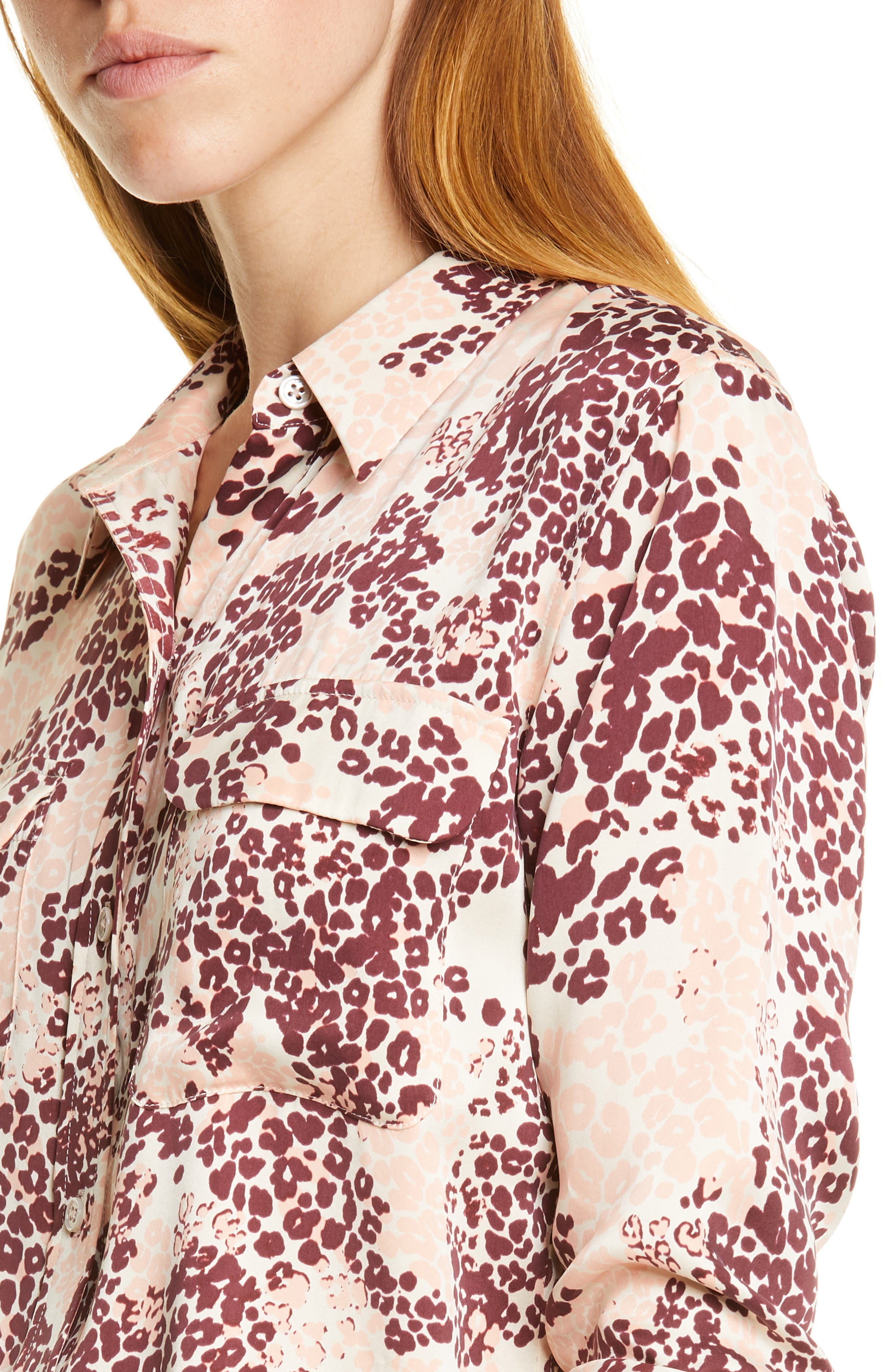 Equipment Slim Signature Print Silk Blend Shirt (Women) | Nordstromrack
