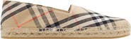 Burberry Mews Check Espadrille Flat