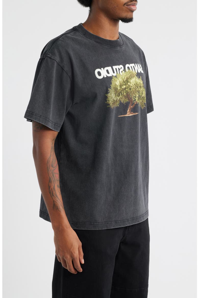 Olive Tree Graphic T-Shirt, Alternate, color, VINTAGE BLACK