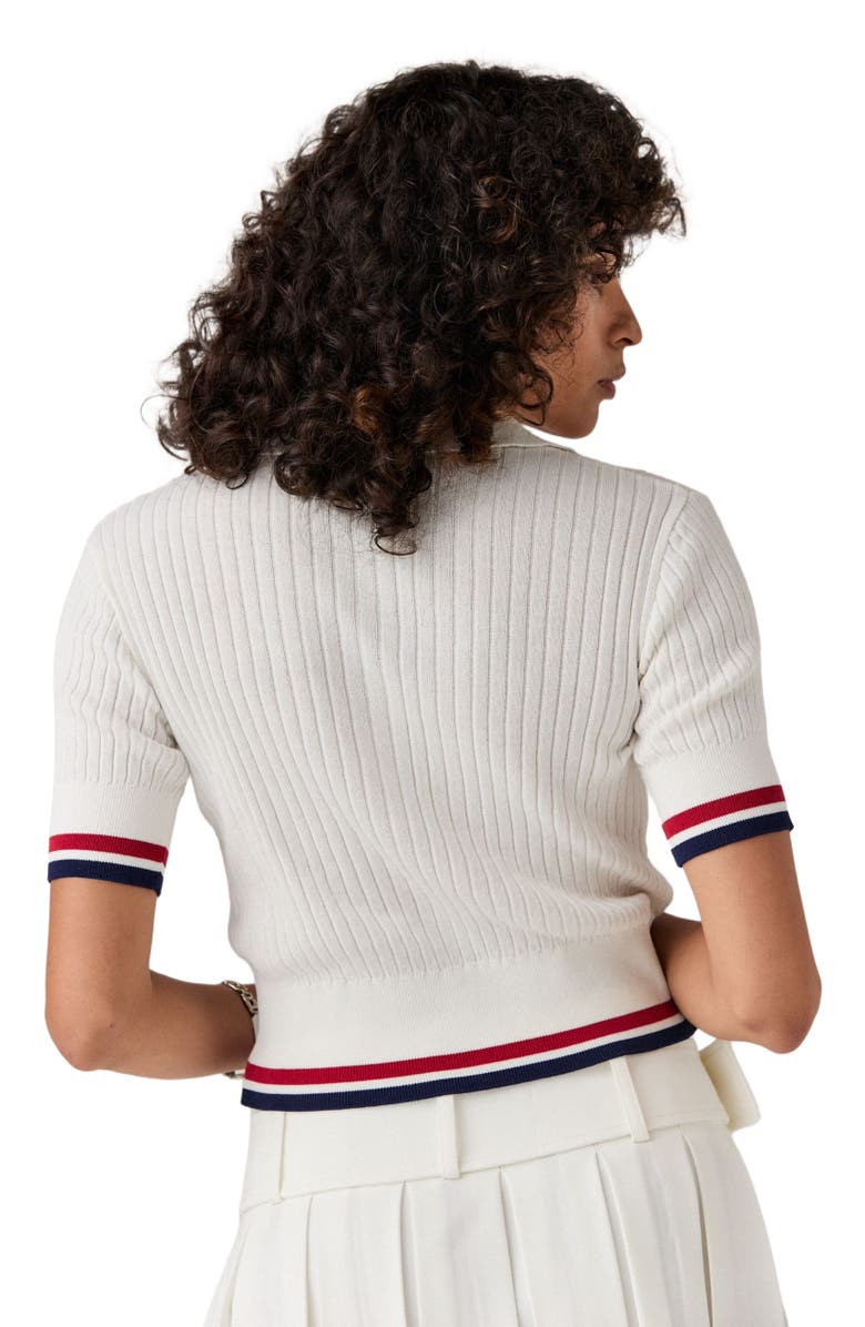 Goldie Byrd Knit Polo, Alternate, color, White