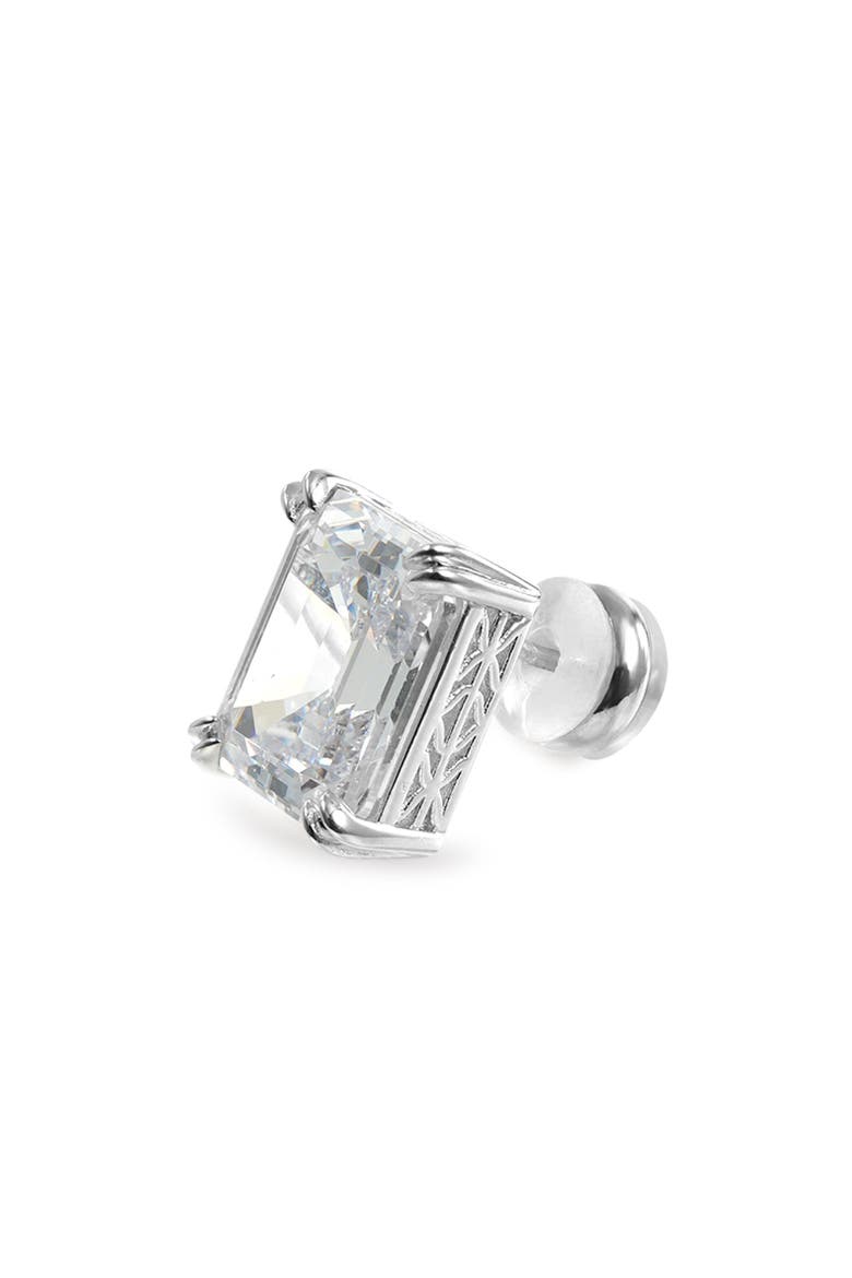 Coconut Glow Stud Earrings, Alternate, color, Sliver & Crystal Clear