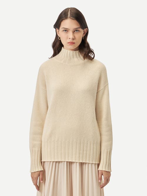 Gobi Mongolian Cashmere Relaxed-fit Cashmere Turtleneck In Off White