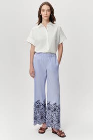 Exquise Abrial Elastic Waist Straight Leg Pants
