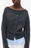 H&M Layered Off-the-shoulder Cardigan
