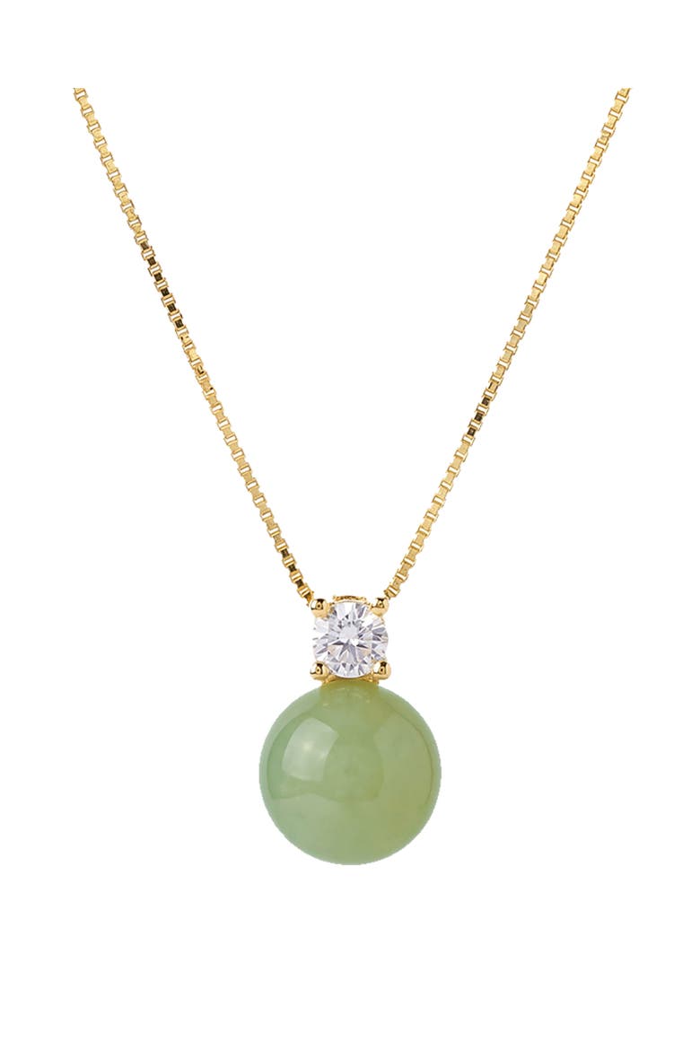 Esther Green jade and zircon necklace, Main, color, Light Green