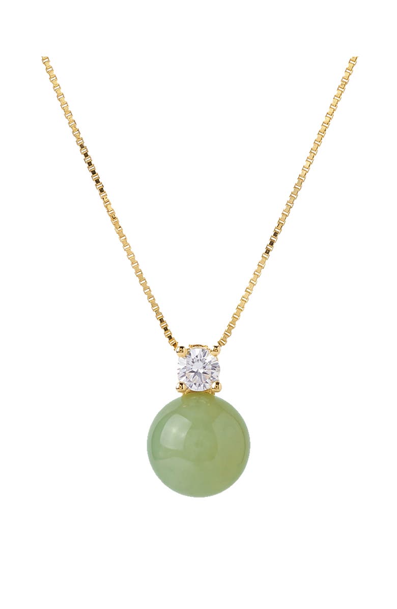 seree Esther Green jade and zircon necklace, Main, color, Light Green