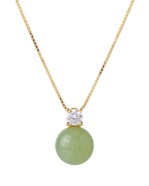 Esther Green jade and zircon necklace