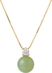 seree Esther Green jade and zircon necklace