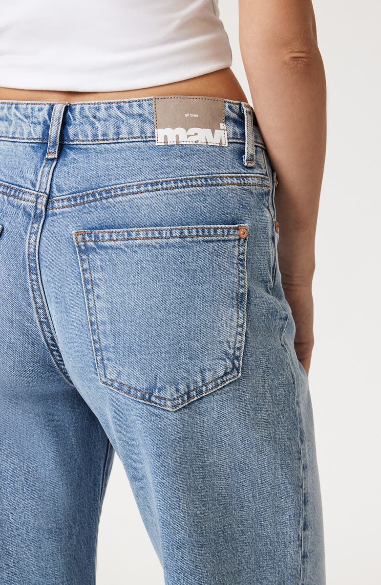 Mavi Jeans Florida High Waist Wide Leg Jeans, Alternate, color, Light Brushed Classic Blue